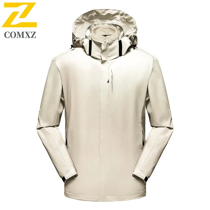COMXZ Outdoor Adventure Luxury Men Jacket Thick Warm Coat Trio Hooded Design Journey Cold Protection Winter New Apparel
