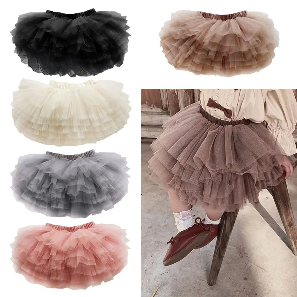 New Cotton Tutu Summer Skirts Black Fluffy Tutu Tulle Princess Skirts Ballet Dance Gown Pettiskirt Little Girls tulle tutu skirt,baby girl skirt