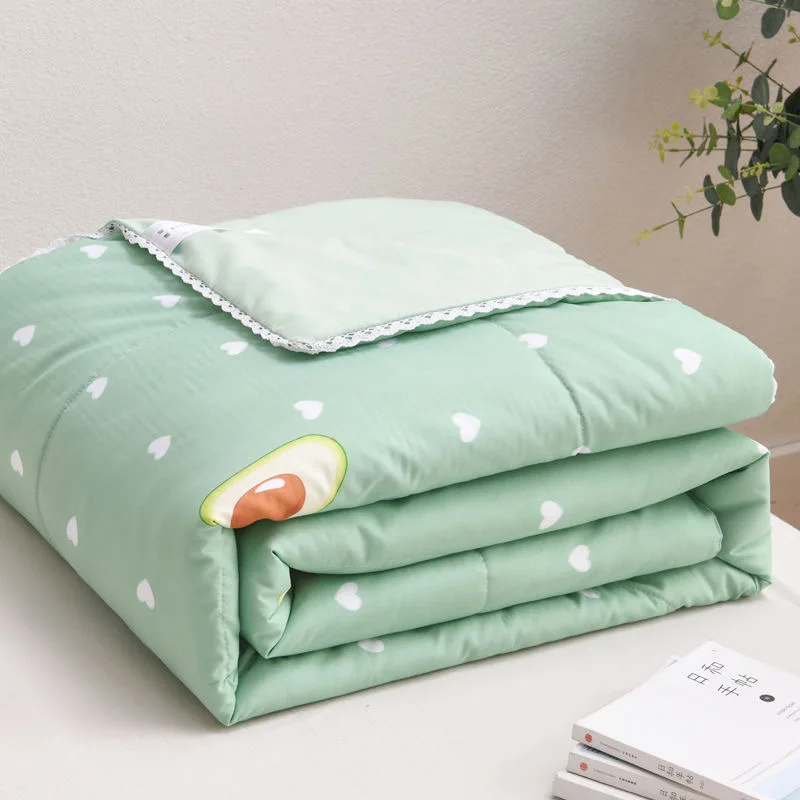 Summer Quilt Summer Quilt Set Bed Comforter Cute Thin Comforter Quilt with Floral Lace High Quality Children King Animals Fruits Bedspread Adult Patchwork Bed Blankets