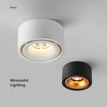 눈부심 방지 표면 장착 LED 통 밝기 조절 스포트라이트 COB, 7W/12W 15W 110V 22V 둥근 천장 조명