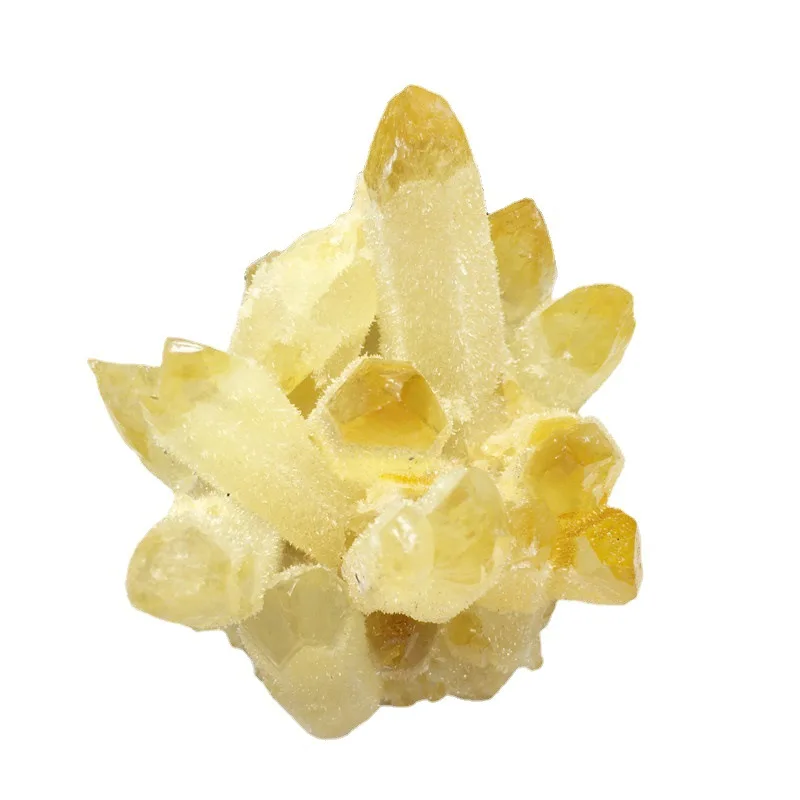 Topaz cluster home decor reiki ore raw stone yellow crystal cluster specimen demagnetization stone office Ornaments crafts 1pc