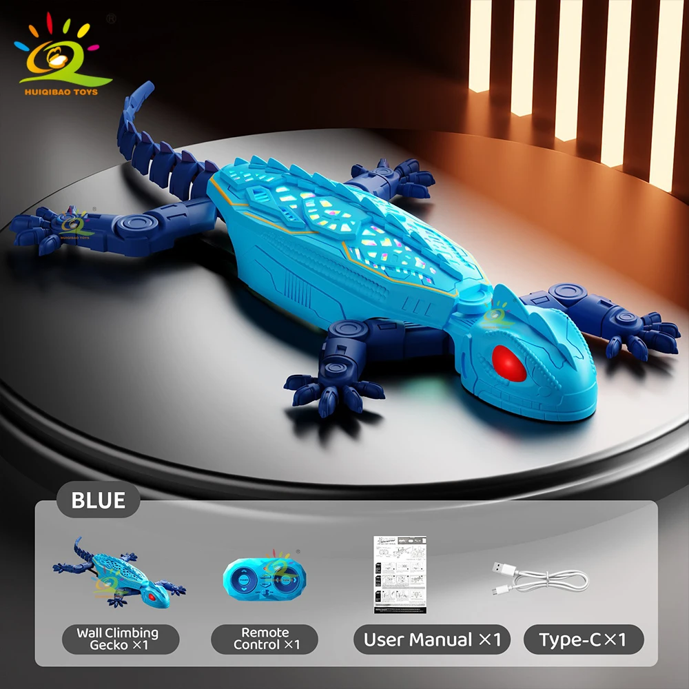 RC Electric Gecko Toy Features Colorful Lights, Wall-Climbing Capability, and 360° Rotation—A Creative Gift for Kids