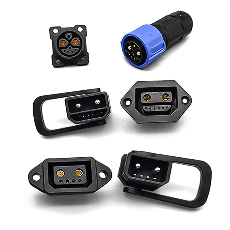Conector de Carregamento da Bateria de Lítio do Veículo Elétrico Porto Linha Adaptador Macho e Fêmea Tomada E-bike Mais + Mais + 6
