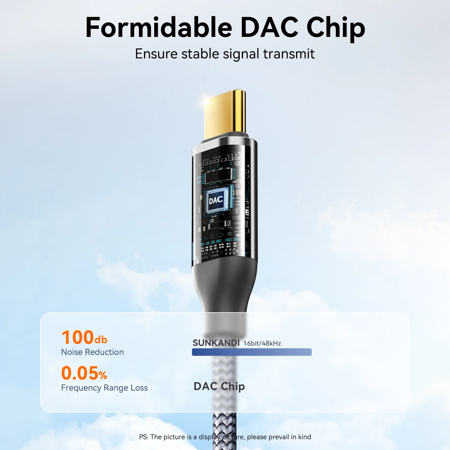รูปสินค้า สายหูฟัง USB-C 3.5 มม. สเตอริโอคุณภาพสูง