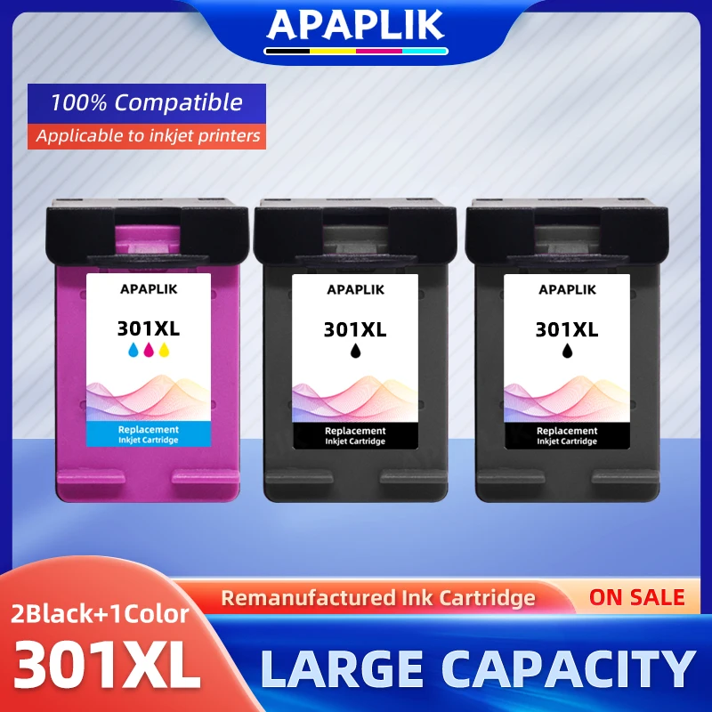 Apaplik 301 Xl Cartuccia Di Inchiostro Rigenerate Per Hp 301 301Xl Per Hp301 Envy 5530 Deskjet 2050 2540 2510 1000 1050 Stampante