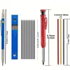 2.8/2.0mm Solid Carpenter Mechanical Pencils With Leads Built-in Sharpener Marking Tool Woodworking Deep Hole Mechanical Pencils 2