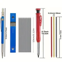 2.8/2.0mm Solid Carpenter Mechanical Pencils With Leads Built-in Sharpener Marking Tool Woodworking Deep Hole Mechanical Pencils 2