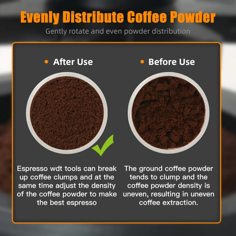 AliKisscafe WDT Tool Coffee Needle Distributor 51mm 53mm 58mm