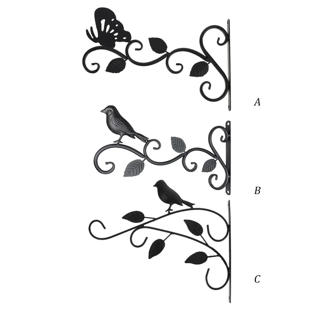 Hanging Plant Bracket Wall Mounted Metal Plant Hanger Decorative Hanger Hook for Hanging Bird Feeders Flower Pots