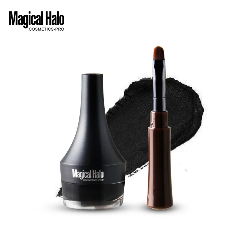 Magico Halo Nero Marrone Crema Per Sopracciglia Impermeabile Eyeliner Gel Occhi Trucco Cosmetico Penna Tinta Crema Per Sopracciglia Naturale Con Penne