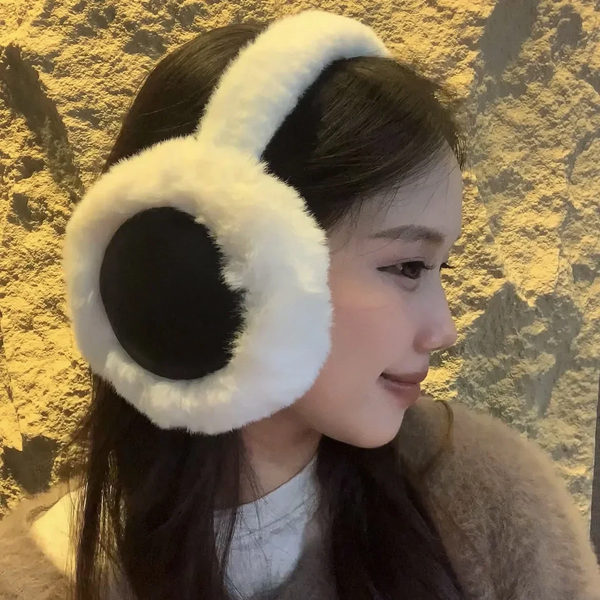 Women Suede Plush Earmuffs Wool Solid Warm Outdoor Skiing Cycling Windproof Cold-Proo Winter Fluffy Earflap warm earmuffs fur earmuffs