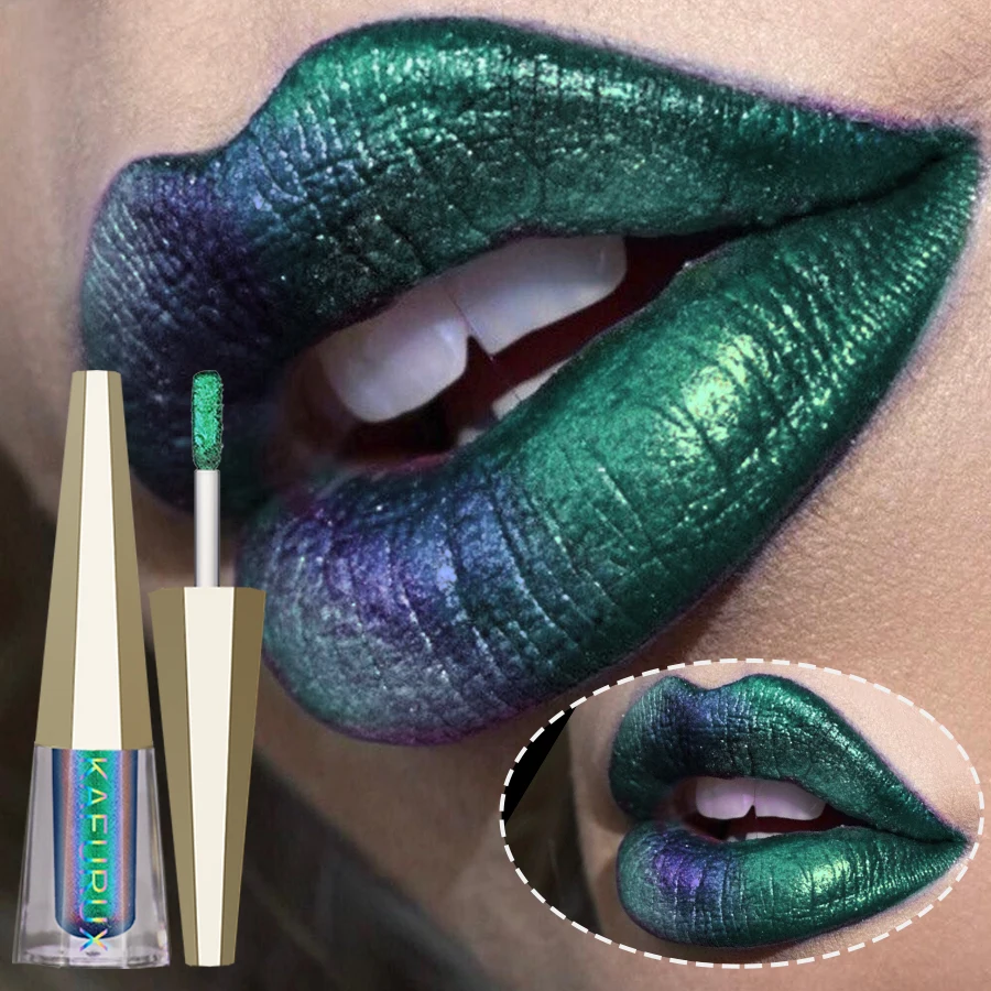 Chrome Shifting Pigments Chameleon Liquid Lipstick or Eyeshadow Shiny Long Lasting Multichrome High Quality Lip Gloss Lip Makeup 2