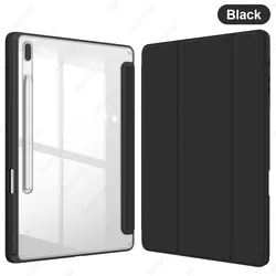 Transparent Shockproof Tablet Case with Pencil Holder and Auto Sleep/Wake功能 (Black)