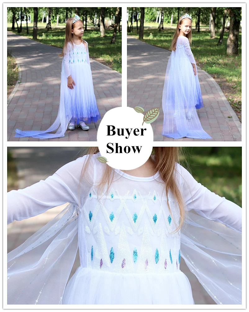 Wednesday Fancy Cosplay Girls Princess Dress Snowflake Costume For Halloween Christmas Kids Party Dresses Holiday Girls Clothing