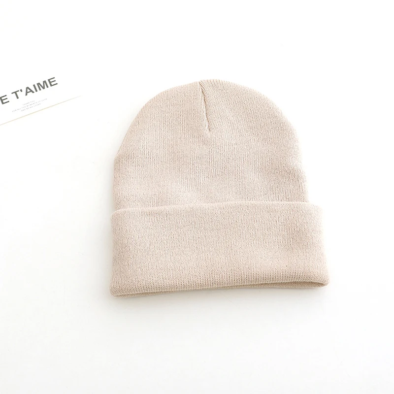 Kids Autumn Winter Knitted Hat Cartoon Dinosaur Embroidery Warm Beanie Children Boys Outdoor Warmer Pullover Cap 3-8Years