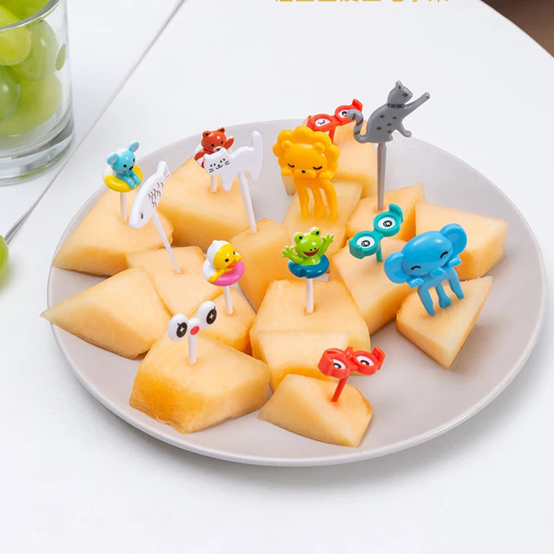 Mini Fruit Forks Toothpick Picks Dessert Snack Decoration