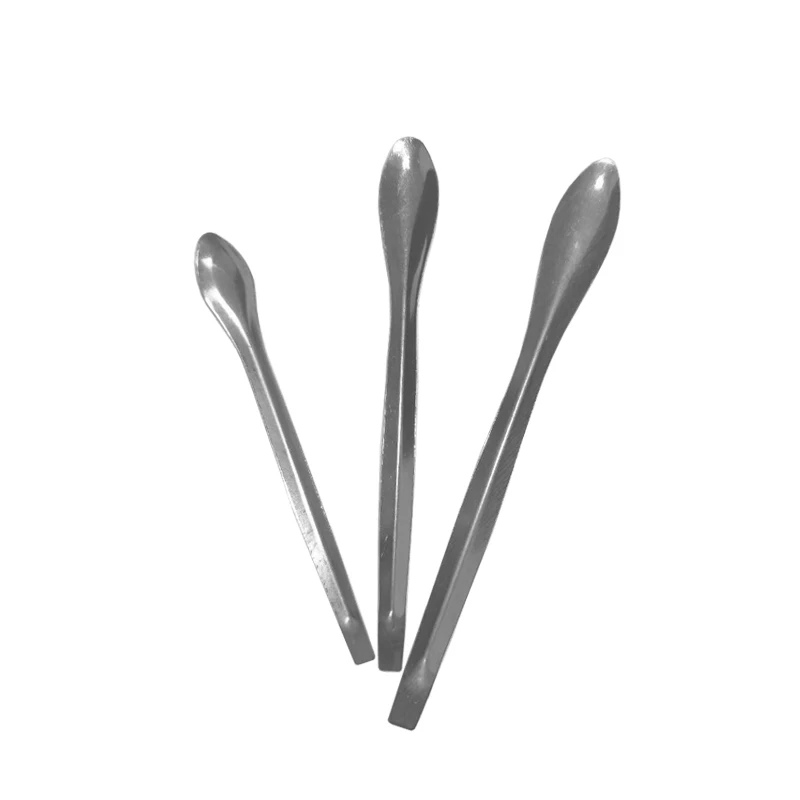 3pcs/set Stainless Steel Round Medicinal Spoon Ladle Spatula Experiment Pharmacy Lab Supplies