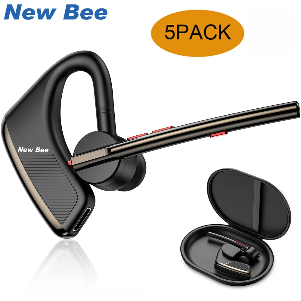 New Bee Audifono Bluetooth Headset Audífonos Monoaurales Bluetooth