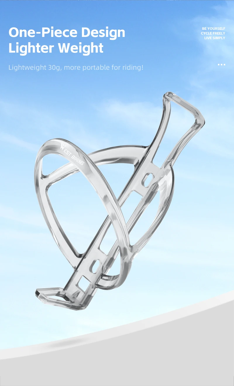 WEST BIKING Mehrfarbiger Flaschenhalter aus PC, Fahrrad-Flaschenhalterung mit Schnalle, Einteiliger Ultraleichter MTB Rennrad Flaschenhalter – Detail 7