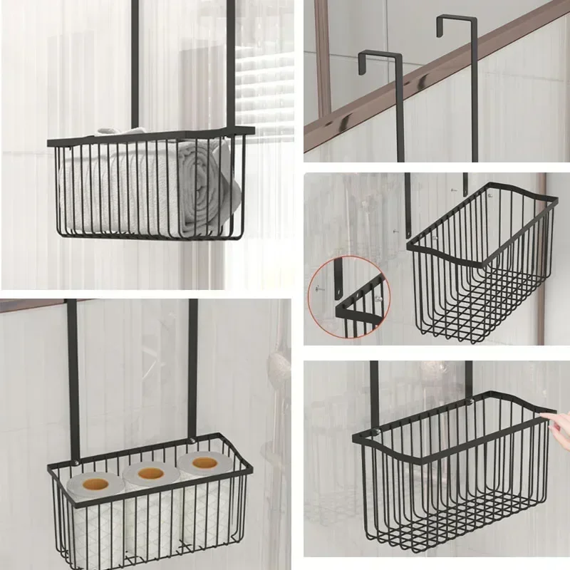 Hanging Grid Storage Rack Iron Display Multi-storage Basket Used in Bathroom Kitchen Flower Pot Plant Hanging Rack