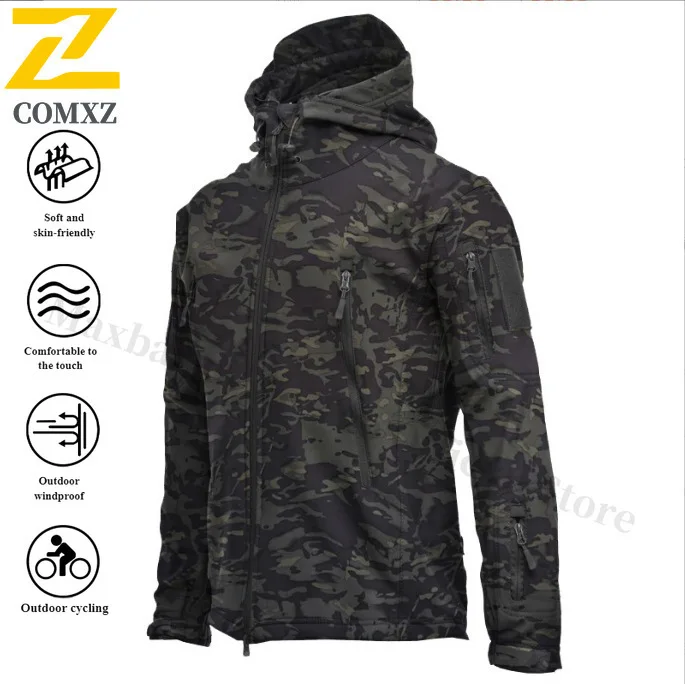 Colorful Softshell Jacket Men Women Fleece Lined Windproof Waterproof Breathable Winter Hiking Shark Skin Outdoor Thermal Coat