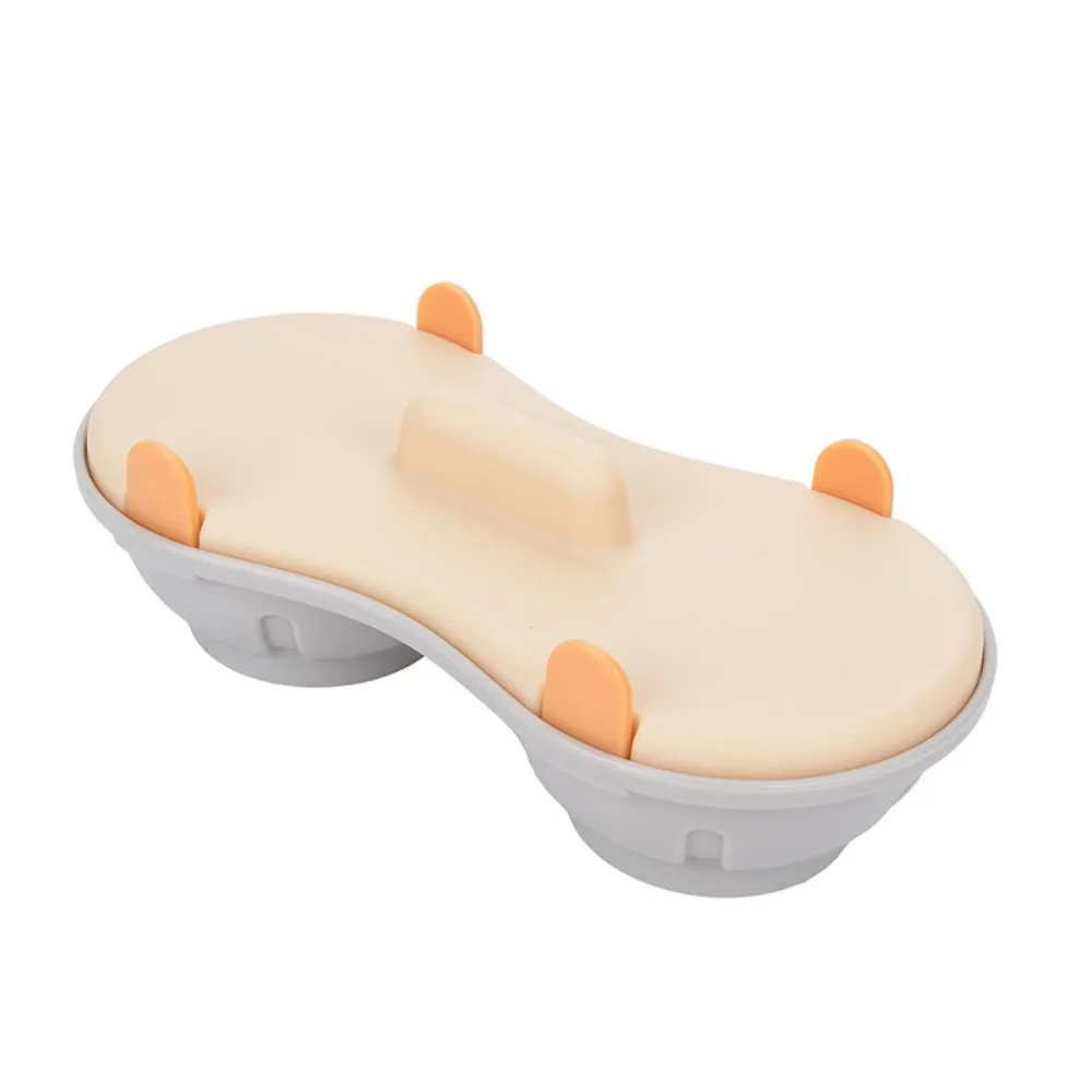 Egg Boiler Mold Cup Egg Cooker Microwave Double Cup Egg Cooker Mold with Cover Portable Easy-cleaning Steamed Egg Container Cookware Kitchen Tool