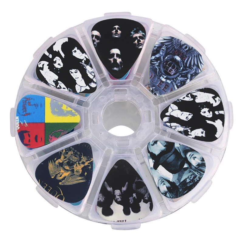 Guitar Picks 0.46/0.71/1.0mm 50pcs guitar paddle Acoustic guitar Picks ukulele Musical instrument accessories cartoon rock picks with box