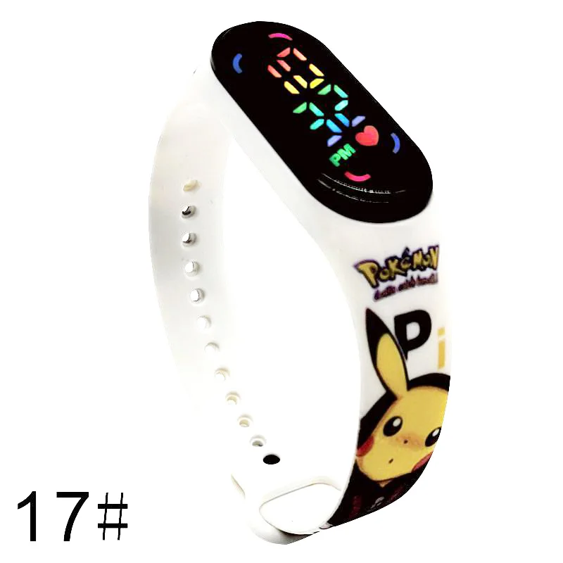 deadpool toys Pokemon Strap LED Electronic Watch Fashion Colorful Bracelet Touch Waterproof Anime Character Pikachu Educational Children's super hero toys Action & Toy Figures