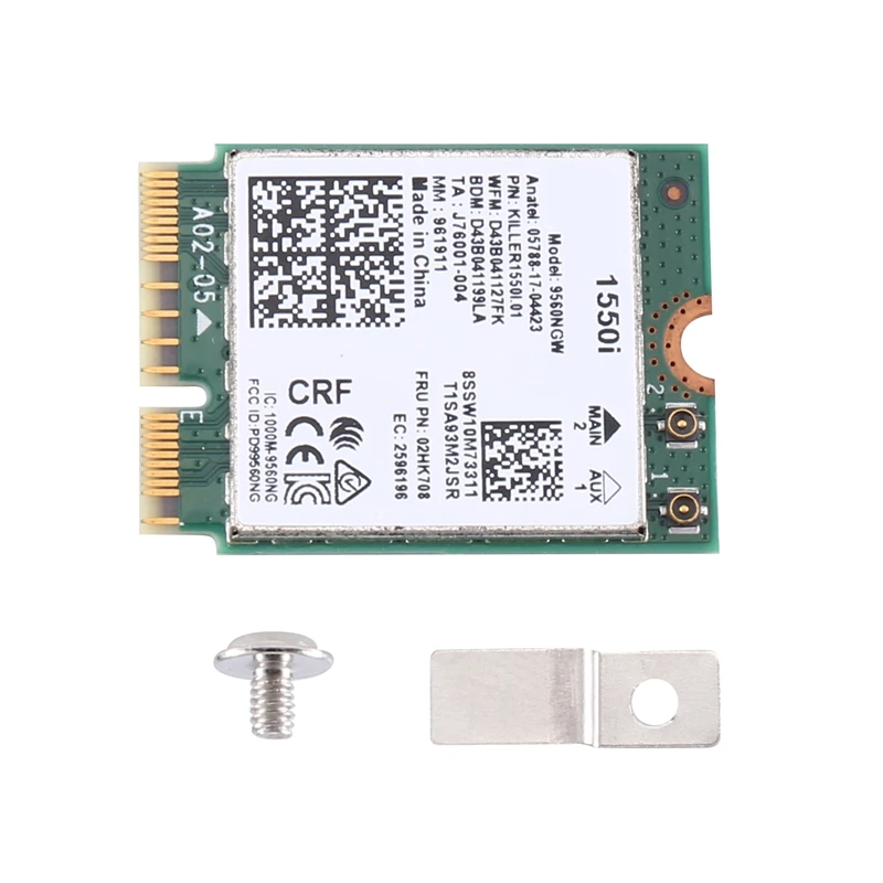 

Wi-Fi-адаптер 1550I, 5,0 Мбит/с, 9560NGW, NGFF, для Windows 10
