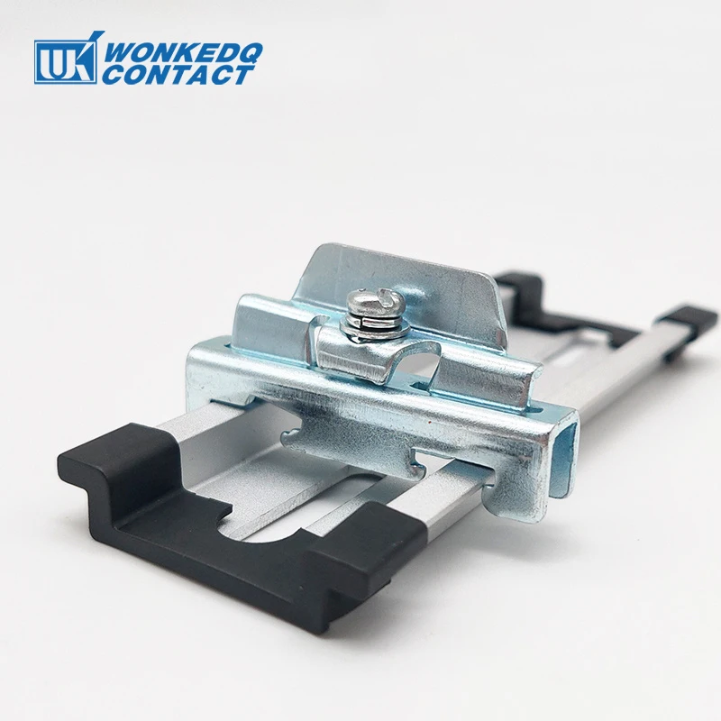 1Pc E/FE-2 Galvanized Steel End Clamp Mounting on NS35 C45 DIN Rail Fixing Terminal Block Accessories End Bracket Stop din rail din rail terminal block din rail bracket