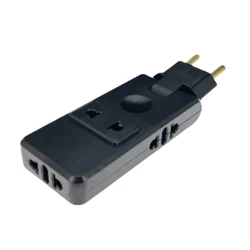 Versatile 180° Rotatable Swivel Wall Adapter with 4 Outlets for Home, Office, and Travel (Black)