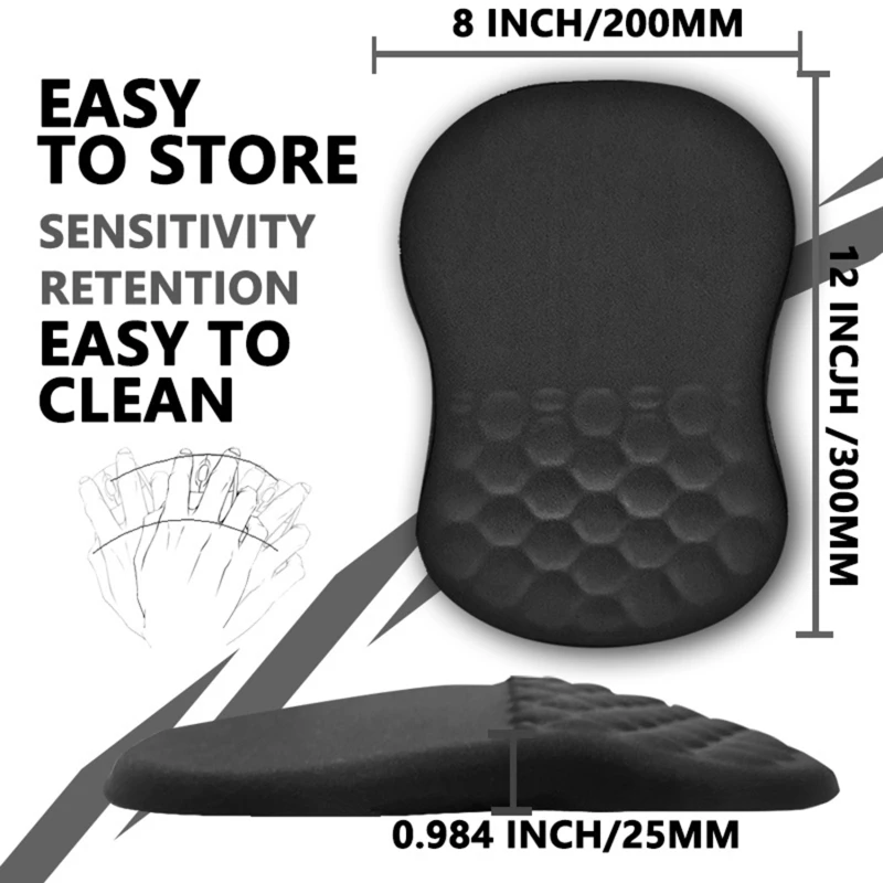 Mouse Pad Gaming Wrist Guard Mouse Pad Simple Solid Antislip Computer Desk Accessories School Office Accessories Special Tools