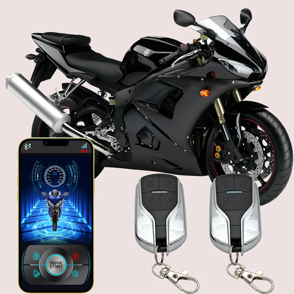 Alarme antivol pour moto Bluetooth, détecte automatiquement les opérations du téléphone portable, démarrage à une touche, verrouillage antivol à induction PKE 1