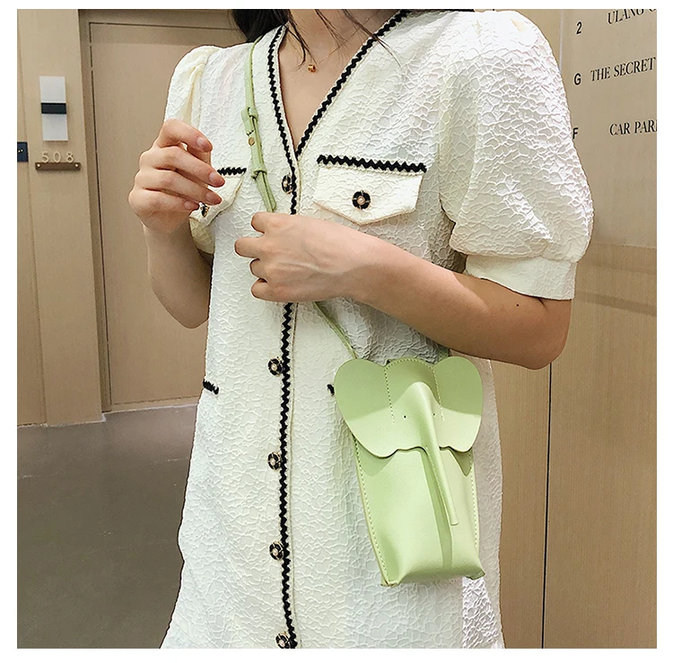 Girls Fashion Genuine Leather Soft Small Card Phone Crossbody Bags Mini  Elephant Cute Shoulder Bags Wallet Purse - AliExpress