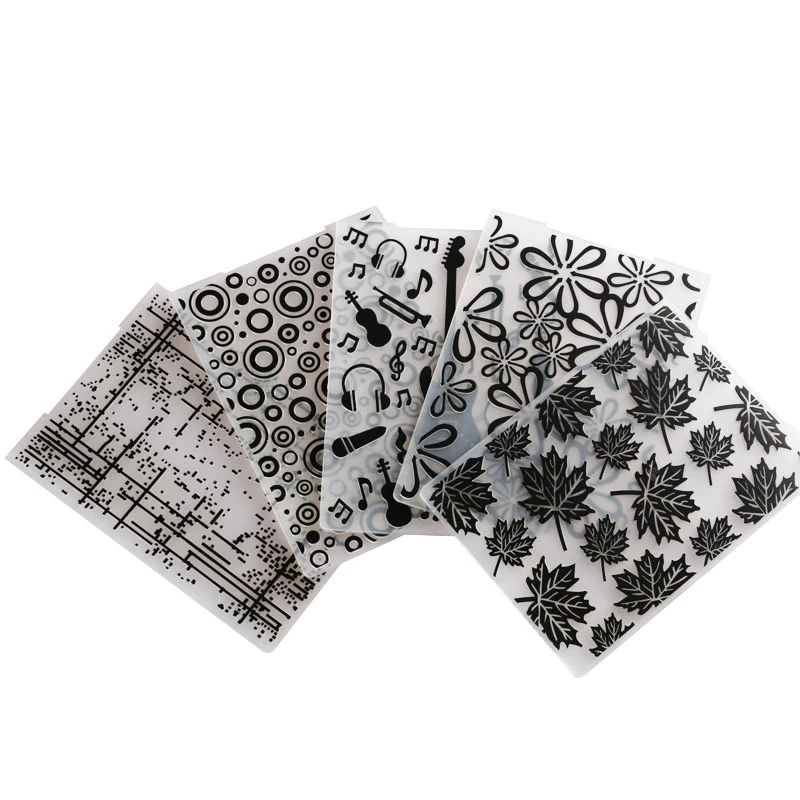 Plastic Embossing Folder Embossing Folder 3D Embossing Folder Transparent Embossing Plastic Plates Design For DIY Paper Cutting Dies Scrapbooking Gift Card 10.5x14.5cm