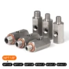 CNSPEED Stainless Steel Side Holes Oil Pressure Sensor Connector 1/8"NPT Female To M12 M10 M14 Feed Line Gauge Tee Adapter 1