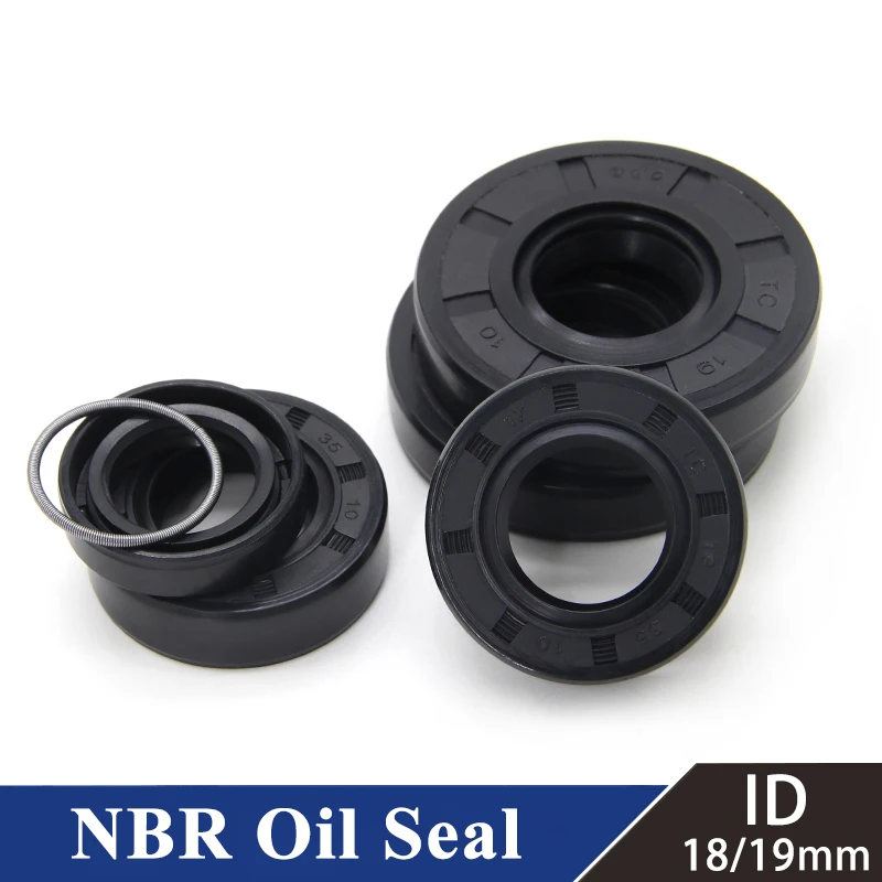 2/5/10pcs ID 18/19mm NBR Oil Seal TC-18/19*28/30/32/35/40/42/45/47*5/6/7/8mm Nitrile Rubber Shaft Double Lip Oil Seals