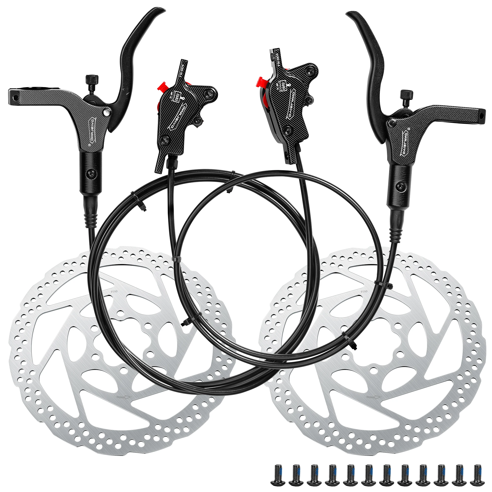 

DYISLAND SD200 MTB Hydraulic Disc Brake 2-Piston Mountain Bike Hydraulic Brake Front and Rear Calipers With 2PCS 160mm Rotos