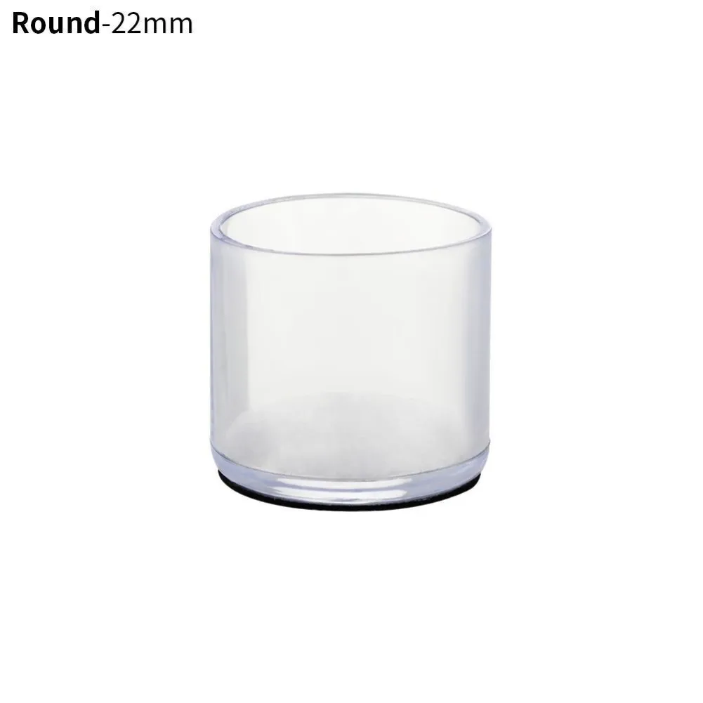 Transparent White PVC Furniture Leg Foot Protectors - 16pcs Wear-Resistant Caps for Noise Reduction and Floor Protection