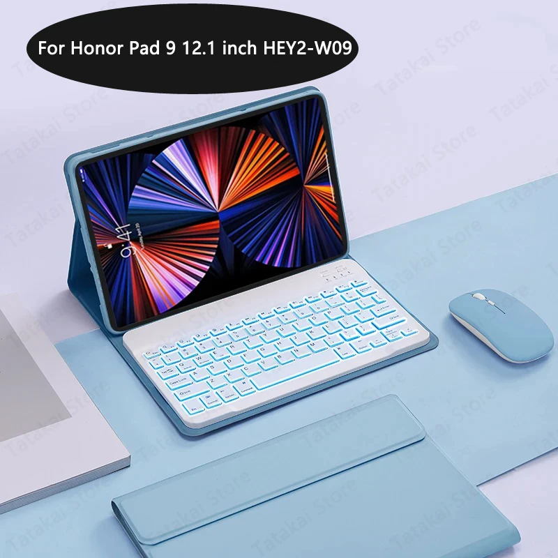 com Teclado Retroiluminado para Honor Pad Stand Cover Russo e Árabe Hey2-w09 121 em Case