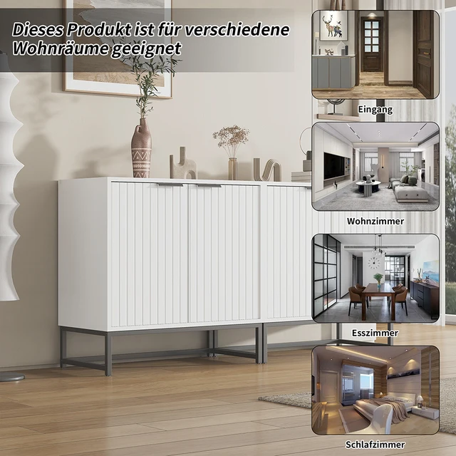 Modern Sideboard Commode with 2 Doors in Vacuum Shaping Modern Sideboard Commode with 2 Doors in Vacuum Shaping