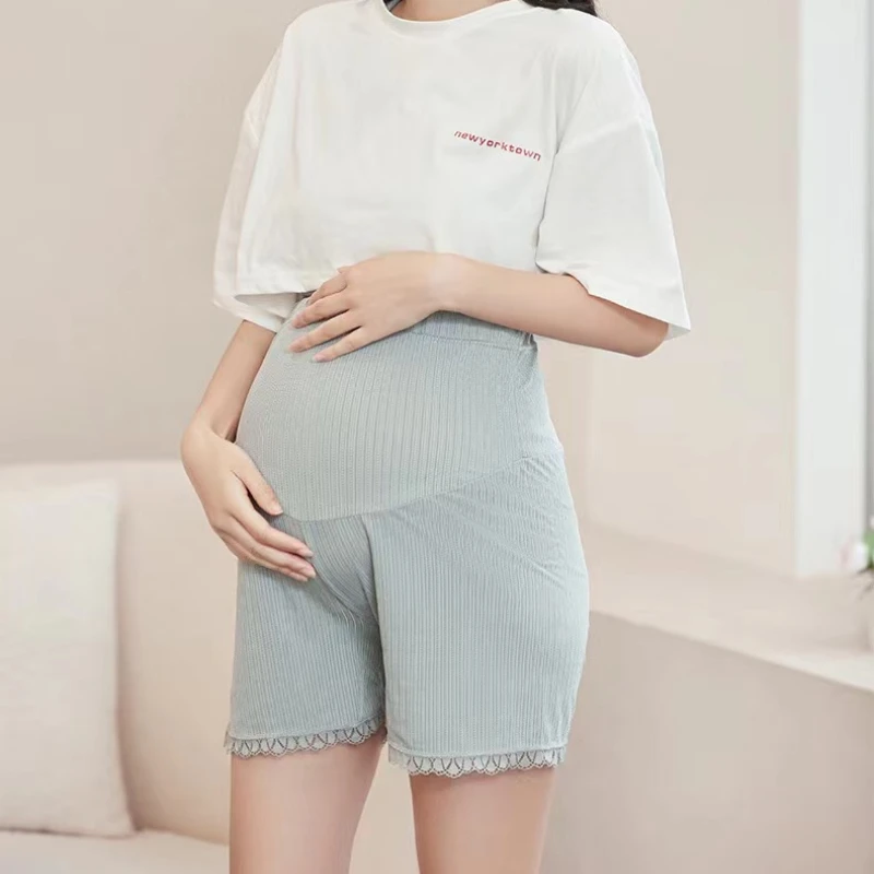 Pregnant women's safety pants can be worn outside can adjust the bottom high waist pregnancy period leggings women