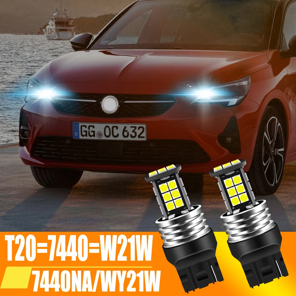 

2 шт., Автомобильные светодиодные лампы T20 LED 7440 7440NA WY21W W21W, 12В 7443