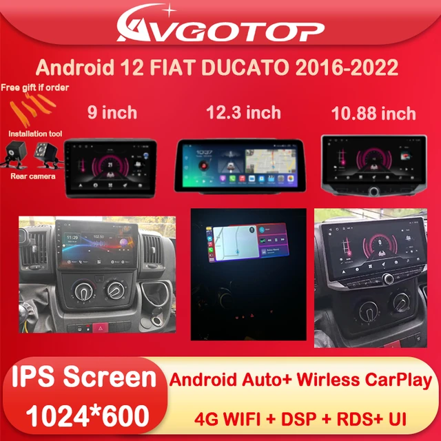 Autoradio GPS Fiat Ducato et camping car depuis 2006 Android 12