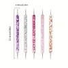 Hot Sale New In 5 Pcs/set Nail Art Dotting Pen Crystal Beads Handle Dual-ended Drawing Painting Rhinestones Manicure Tools 3