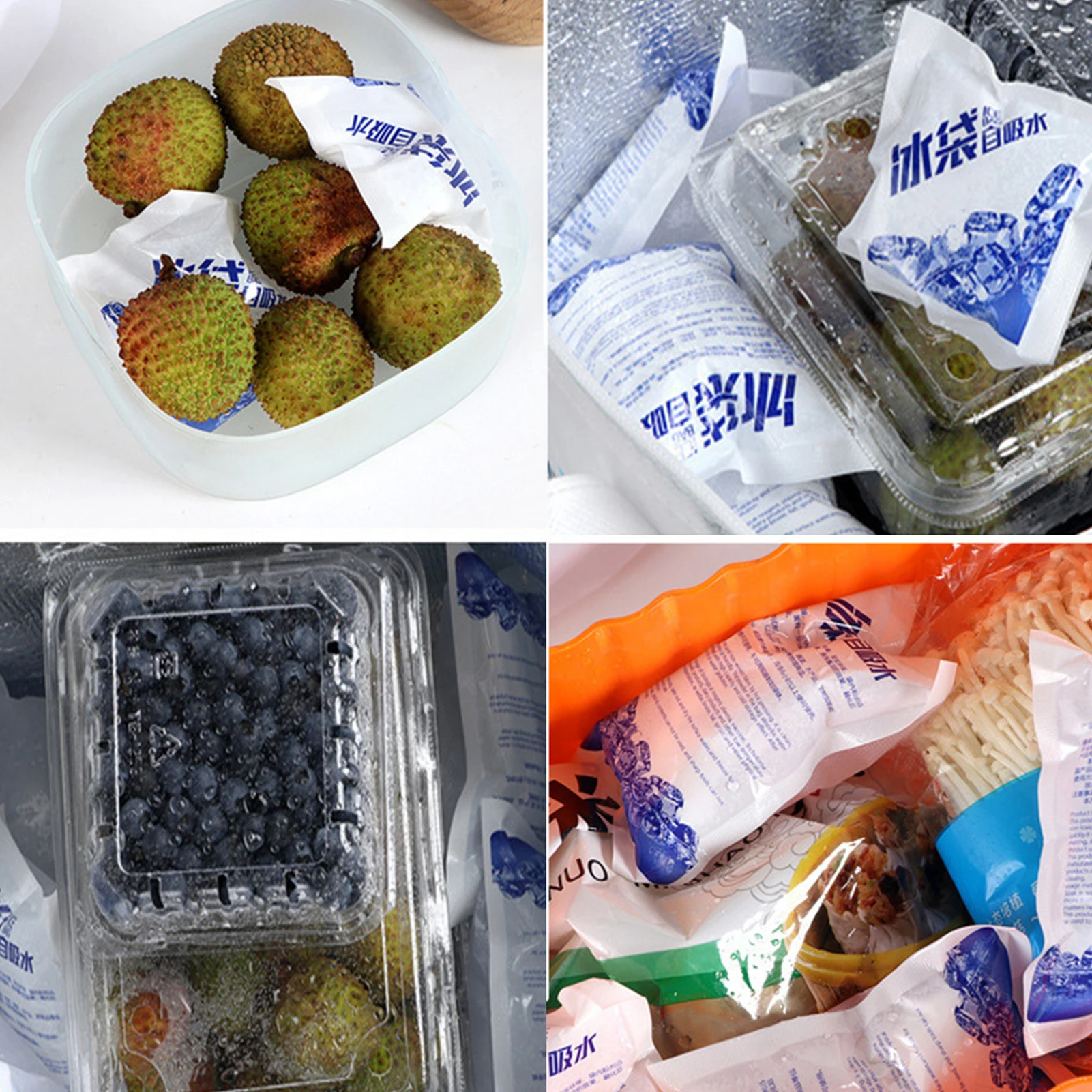 100-400ml Ice Pack Coolers Freezer Ice Cooling Bags Cold Shipping Packaging Bags for Lunch and Cooler TH