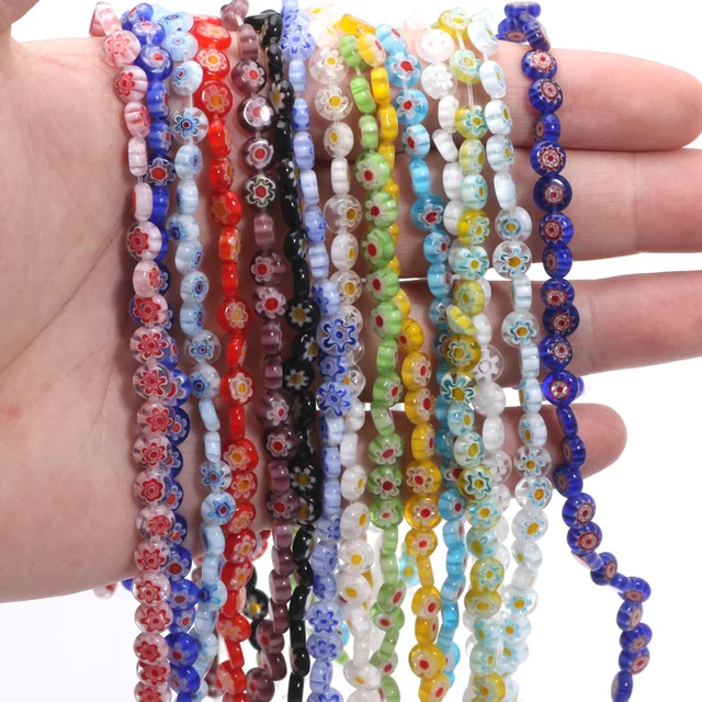 Perline Di Vetro Di Murano Con Nucleo Argento 925 - Set Multicolore Per Braccialetti - Foto 6