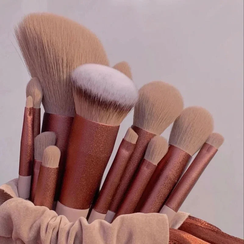 

13pcs Professional Makeup Brush Set Soft Fur Beauty Highlighter Powder Foundation Concealer Multifunctional Cosmetic Tool Makeup