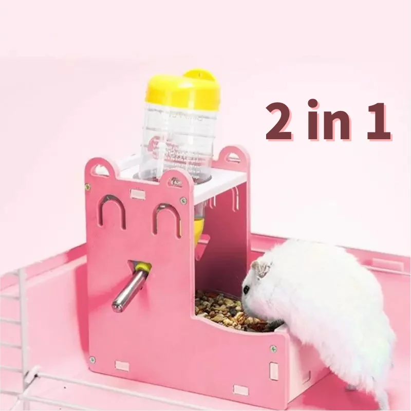 Durable Hamster Drinker Small Pet Bottle Holder Hamster Rabbit Food Feeder Cute Mini Water Feeding Pet Supplies hamster water feeder pet food feeder
