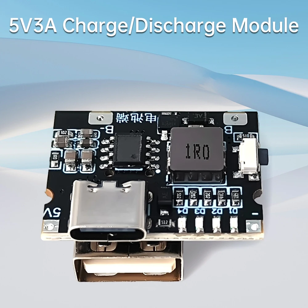 Type-C Micro USB 5V 3A Boost Converter Step-Up Power Module Lithium ...